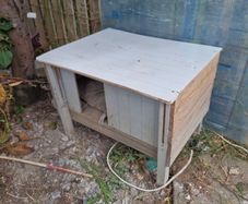 Home made dog kennel small dog.