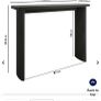 Wood black console table hall Image 3