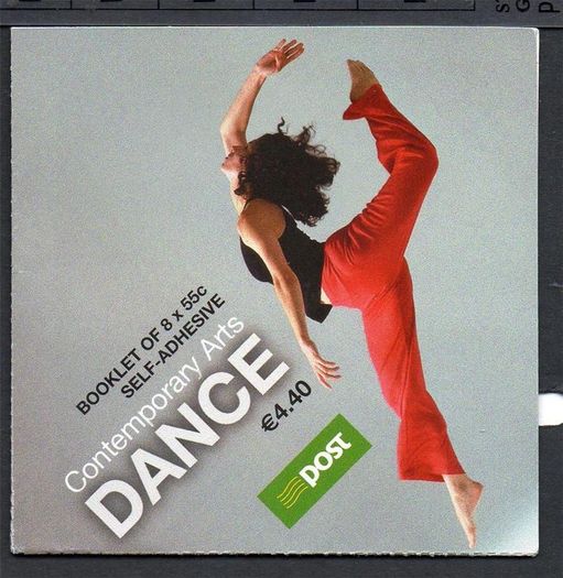 2012 Ireland Contemporary Dance Self-Adhesive Commemorative Stamp Booklet Mint Never Hinged (MNH)