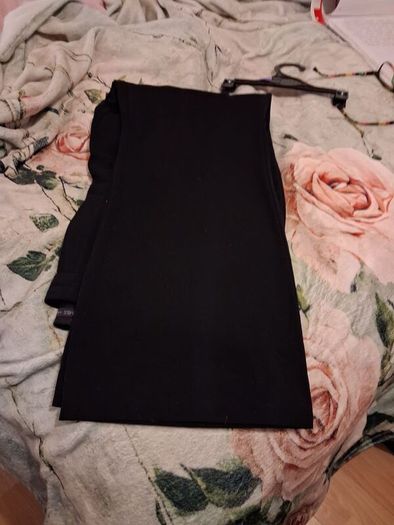 Black bootcut trousers
