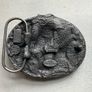 Vintage 1988 Siskiyou Pewter Western Belt Buckle - Horse & Saddle Image 2