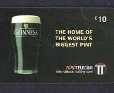 1990s Torc Telecom IR10 Guinness The Home of The World's Biggest Pint Callcar Used