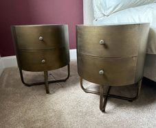 Round Brass Cabinets/Lockers x 2 - Brand New