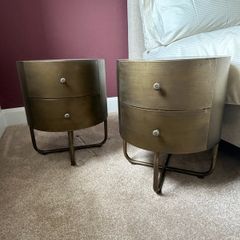 Round Brass Cabinets/Lockers x 2 - Brand New