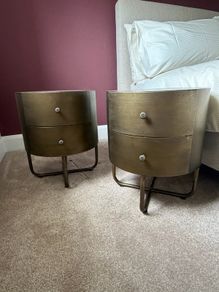 Round Brass Cabinets / Lockers x 2 Brand New