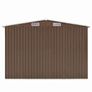 Garden Shed 257x489x181 cm Metal Brown Image 4