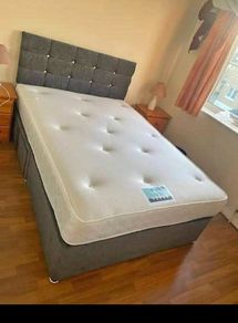 New Stylish Double 4ft, 4ft6, King 5ft And 6ft Superking Sizes Divan Beds Instock. Drawers And Optional Tufted Mattresses Available. Free Delivery
