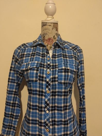 Zara Blue Check Shirt