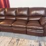 Luxurious Deep Brown Real Leather Corner Sofa Image 5