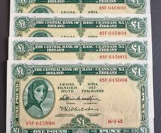 1962 Lady Lavery One Pound Notes