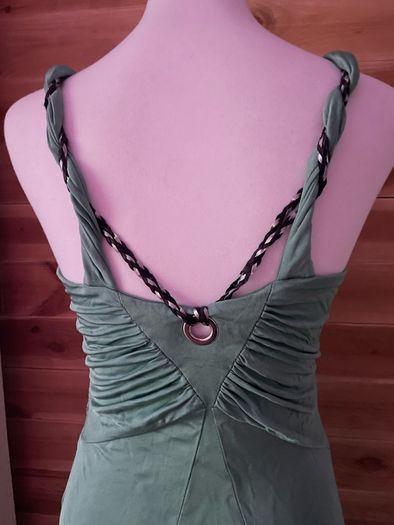 Karen Millen dress midi with straps green summer occasion size S/M