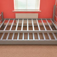 Single Metal Bed with Pull-Out Trundle Bed