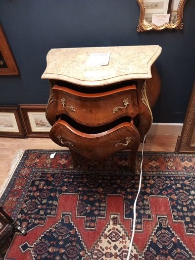 French marble top cabinet