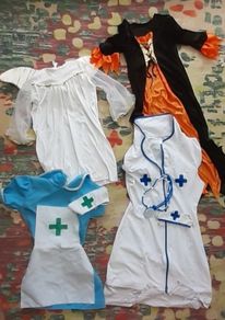 Fancy costumes for halloween - ghost,witch,nurse,doctor