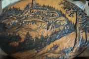 Hand carved wooden relief 1968