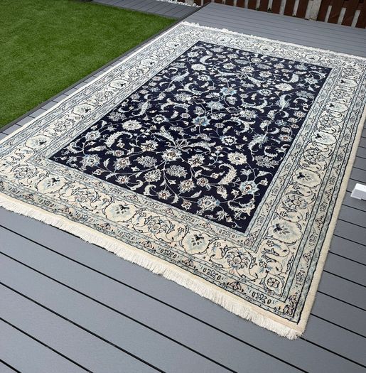 Fine Persian Nain Rug | Hand-Knotted Wool & Silk | 248 x 350 cm / 8.1 x 11.5 ft