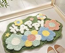 Non-slip Bathroom Rugs, 45x70cm Bath Mat Carpet Super Absorbent Machine Washable Soft Shower Suitable for Living Room/Kitchen/Bedroom Indoor Floor