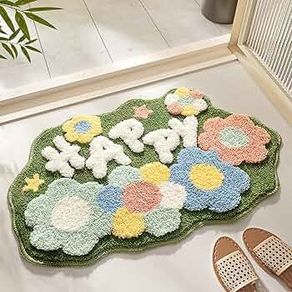 Non-slip Bathroom Rugs, 45x70cm Bath Mat Carpet Super Absorbent Machine Washable Soft Shower Suitable for Living Room/Kitchen/Bedroom Indoor Floor