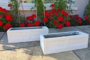 Pair of composite stone windowboxes
