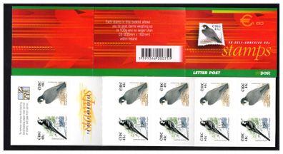 2003 Ireland Peregrine Falcon Self-Adhesive (SA) Definitive Stamp Booklet Mint Never Hinged (MNH). Hibernian HB115