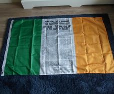 Ireland Tri Colour Flag With Easter Rising Proclamation
