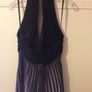 Black/grey halter neck dress. Image 6