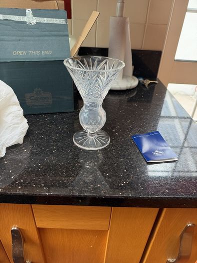 Cavan Irish Crystal Hand Cut Vase Original Box