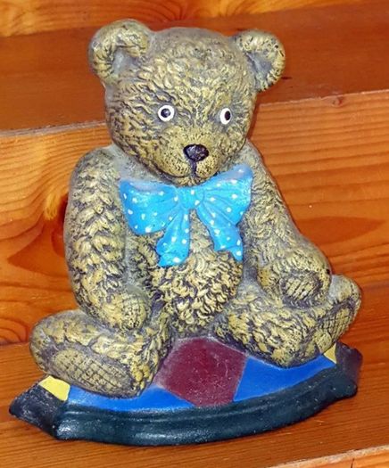 Vintage Cast Iron Teddy Doorstop Wright Studio's