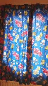 "Bob the Builder" kids room curtains.