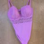 Dunne Stores Pink Soda Luna Lace Bodysuit.  Size - 38DD.   B.N.W.T Image 2