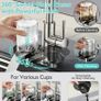Pull Out 1 Hole Stainless Steel Kitchen Mixer Tap with Glass Washer 4 Spray Modes High Pressure Kitchen Sink Taps with Glass Rinser, Single Handle Tap for Kitchen, Bar, RV, Brushed Nickel Image 4