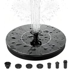 FREE EXPRESS SHIPPING Solar Fountain Pump, Circle Garden Solar Powered Water Pump Solar Panel Kit Water Pump for Pond, Fountain, BirdBath, Garden Decoration, Water Cycling, No Electricity Required