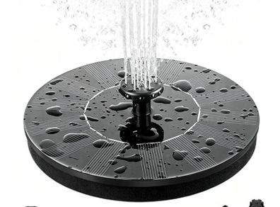 FREE EXPRESS SHIPPING Solar Fountain Pump, Circle Garden Solar Powered Water Pump Solar Panel Kit Water Pump for Pond, Fountain, BirdBath, Garden Decoration, Water Cycling, No Electricity Required