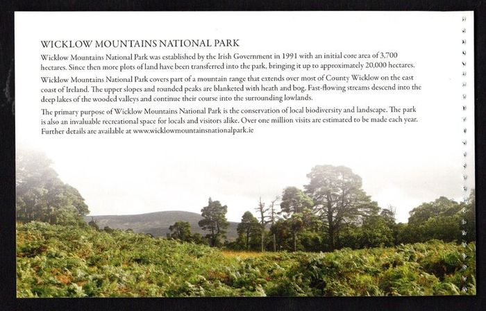 2011 Ireland National Parks of Ireland Commemorative Stamps Booklet Mint Never Hinged (MNH). Scans of contents show in advert.