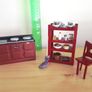 Dolls house furniture - Kitchen red Image 2
