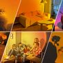 Sunset Red LED Projection Floor Lamp, Romantic LED Sunset Projector Lamp Rainbow Atmosphere Light Night Light for Bedroom Livingroom Party Bar Store, USB Charging Image 5