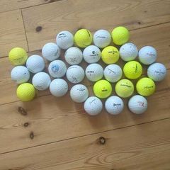 30 Mixed Used Golf Balls - Practice Grade - Various Brands (Titleist, Pinnacle, Srixon etc.)