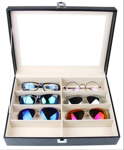Brand New Tebery Glasses Box for 8 Glasses, with Glass Display Window
