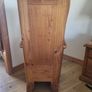 Rustic Pine Wingback Accent Chair with Storage Drawer (Lambing Style) Image 3