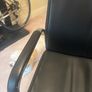 Black and Chrome office chair Image 4