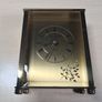 VINTAGE WM WIDDOP carraige clock gold tone with roman numerals mantel clock Image 10
