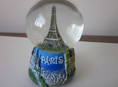 Vintage Musicial Snow Globe Eiffel Tower with Music  Love Story