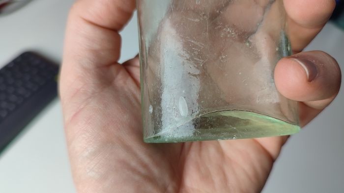 192 - Antique Applied Lip Sea Glass Decorative Collectible Bottle