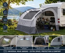 Caravan Rear Tent 190x170cm Garden Tent Kitchen Tent for Caravan"