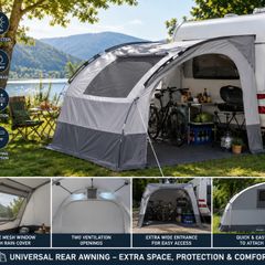 Caravan Rear Tent 190x170cm Garden Tent Kitchen Tent for Caravan"