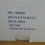 Reebok 65cm Gym Ball Silver Exercise Swiss Ball Home Fitness Workout REM-10016 New Never Used Image 3
