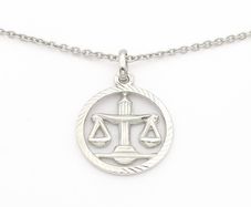 Sterling Silver Libra Necklace