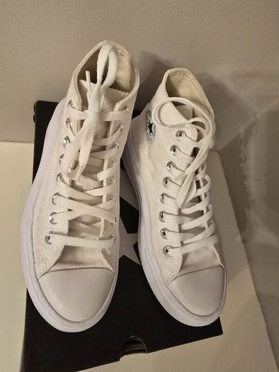 White Converse High Tops