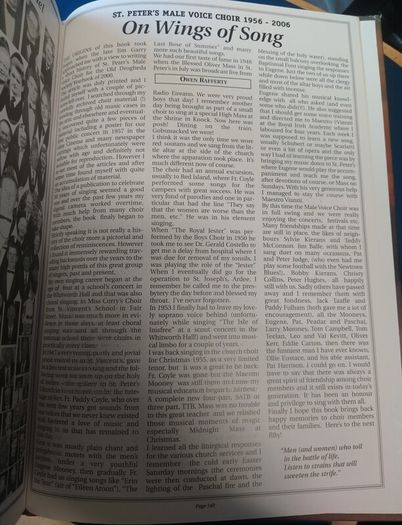 St. Peter's Choir, Drogheda interest