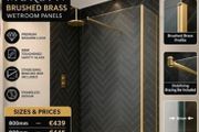 Merlyn brushed brass wetroom panels all sizes see below for prices